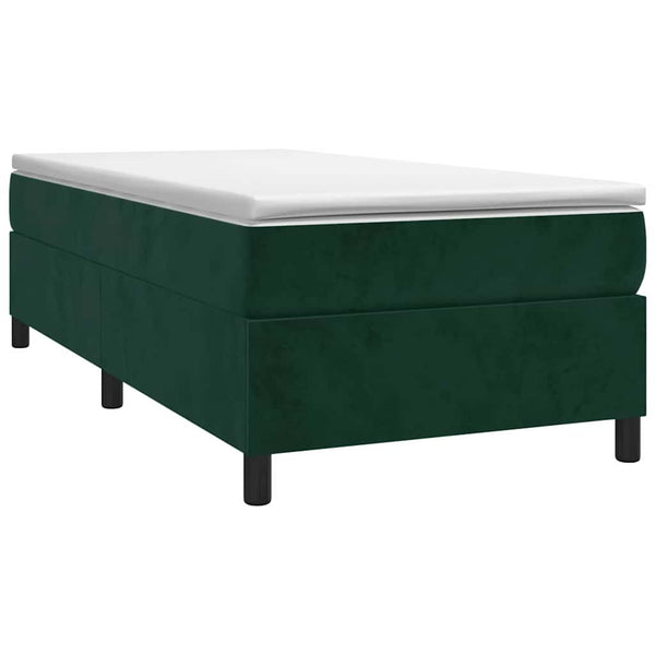 Boxspringbett mit Matratze Dunkelgrün 80x200 cm Samt