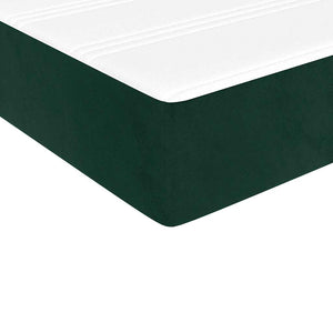 Boxspringbett mit Matratze Dunkelgrün 80x200 cm Samt