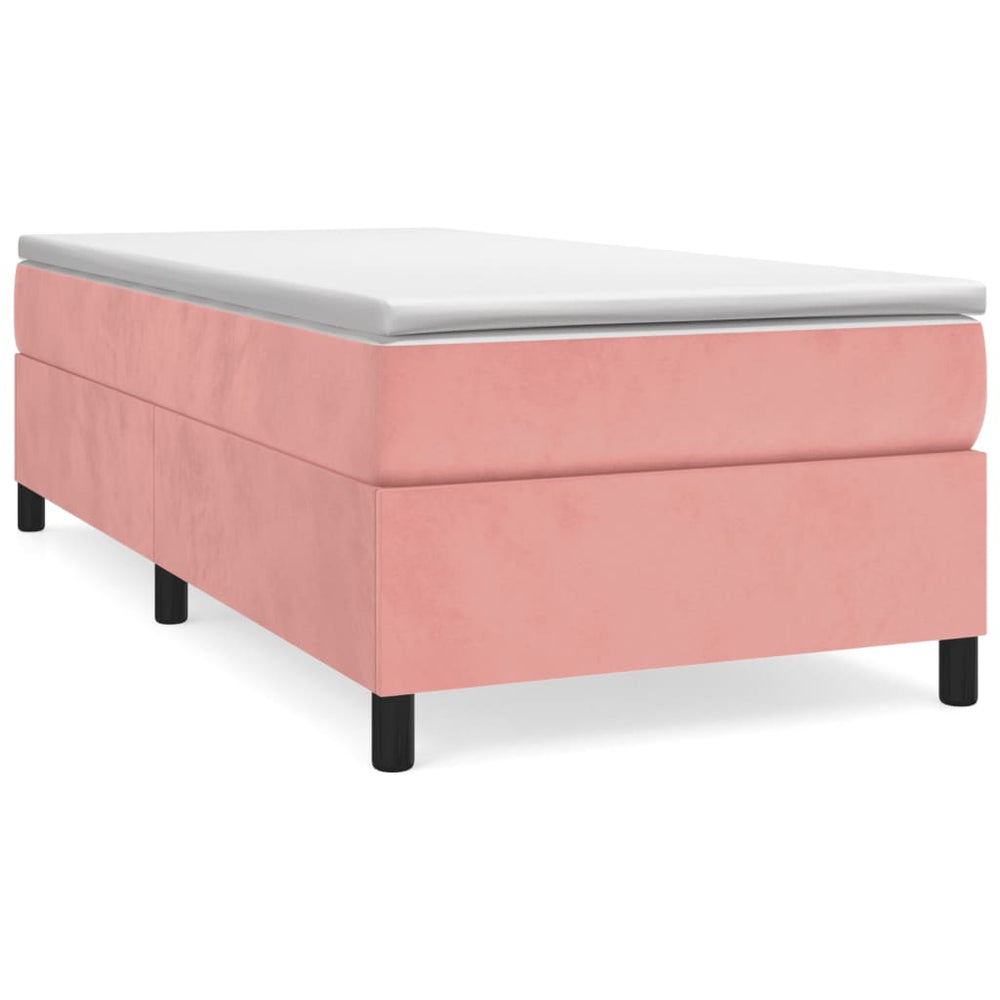 vidaXL Lit coffre avec matelas Rose 80x200 cm Velours