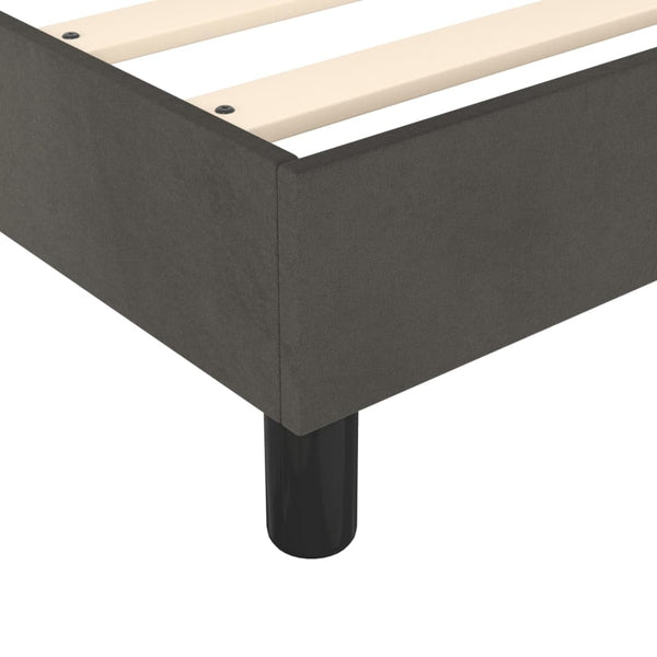 vidaXL Lit boxspring avec matelas Gris foncé 90x190 cm Velours