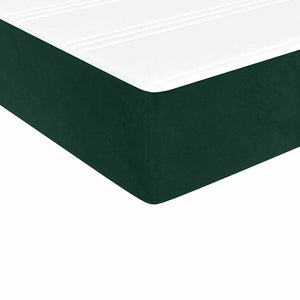 vidaXL Box Spring Bed with Mattress Dark Green 90x200 cm Velvet