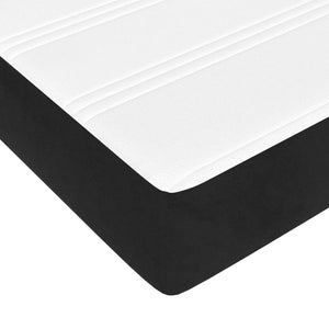 Boxspringbett mit Matratze Schwarz 120x200 cm Samt