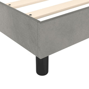 vidaXL Lit coffre avec matelas Gris clair 140x190 cm Velours