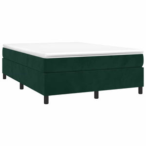 Boxspringbett mit Matratze Dunkelgrün 140x190 cm Samt