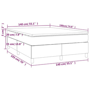 Boxspringbett mit Matratze Dunkelgrün 140x190 cm Samt