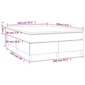 Boxspringbett mit Matratze Dunkelblau 140x190 cm Samt