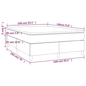 Boxspringbett mit Matratze Rosa 140x190 cm Samt