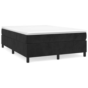 vidaXL Lit coffre avec matelas Noir 140x200 cm Velours