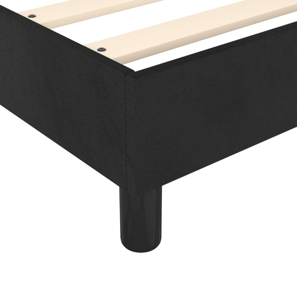 vidaXL Lit coffre avec matelas Noir 140x200 cm Velours