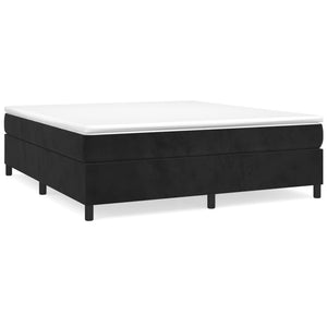 vidaXL Box Spring Bed with Mattress Black 180x200 cm Velvet