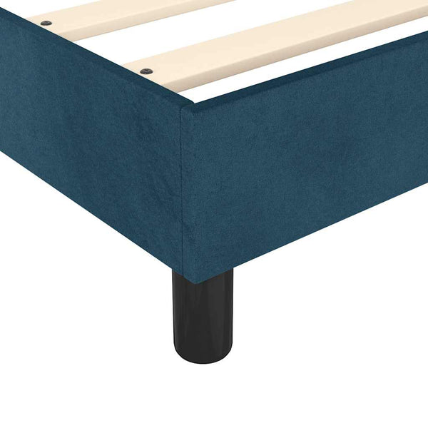 Boxspringbett mit Matratze Dunkelblau 180x200 cm Samt