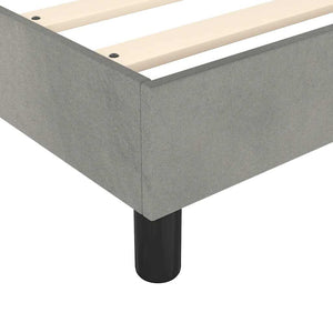 vidaXL Lit tapissier avec matelas Gris clair 200x200 cm Velours