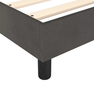 vidaXL Lit tapissier avec matelas Gris foncé 200x200 cm Velours