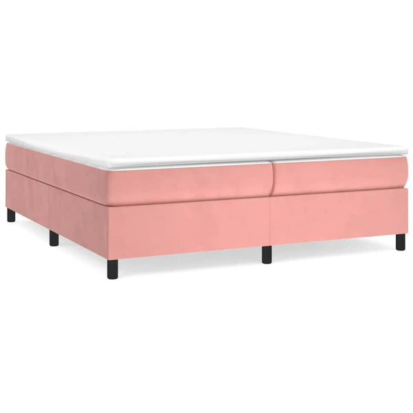 Boxspringbett mit Matratze Rosa 200x200 cm Samt