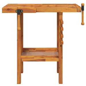 vidaXL Établi avec étaux 92x48x83 cm Bois d'acacia massif