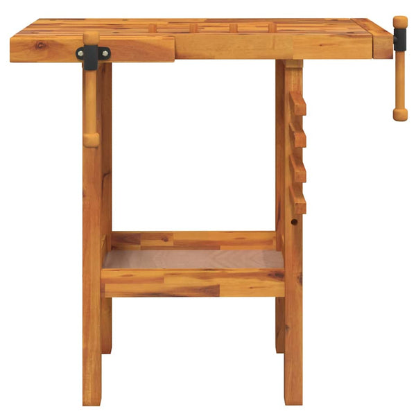 vidaXL Établi avec étaux 92x48x83 cm Bois d'acacia massif