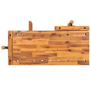 vidaXL Établi avec étaux 92x48x83 cm Bois d'acacia massif