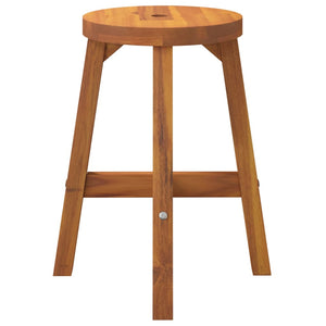 Hocker Braun 38x38x45 cm Rund Massivholz Akazie
