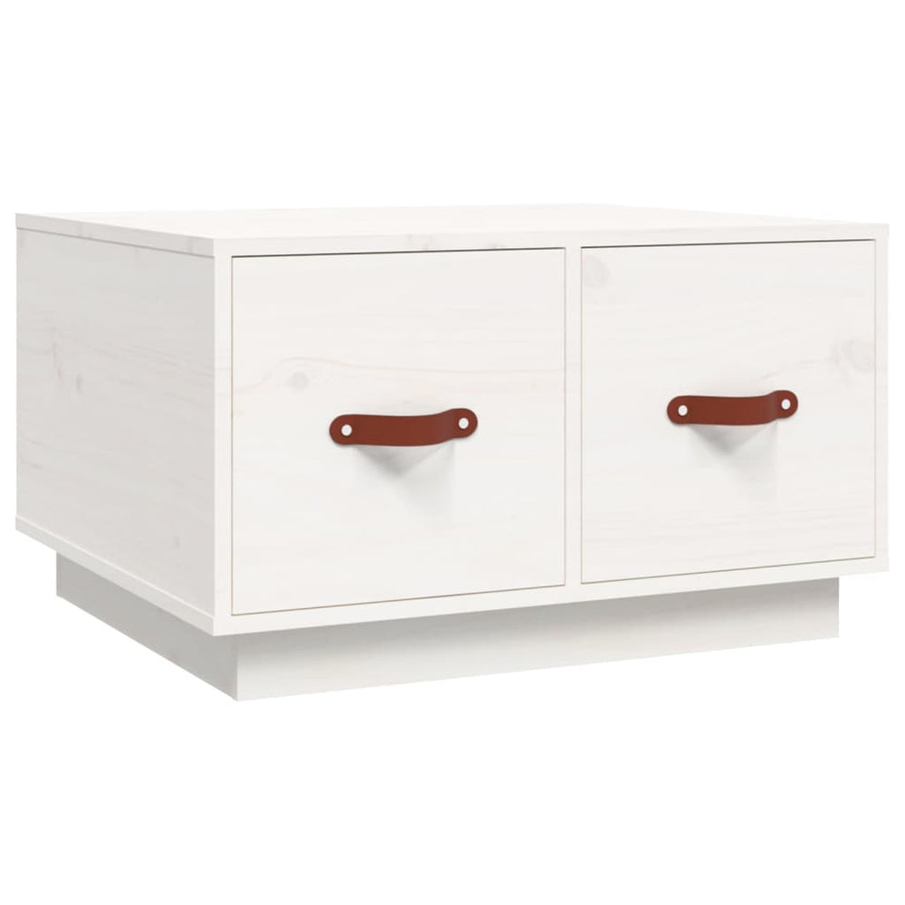 vidaXL Coffee Table White 60x53x35 cm Solid Pine Wood
