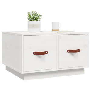 Weißer Couchtisch Kiefer Massivholz 60x53 cm