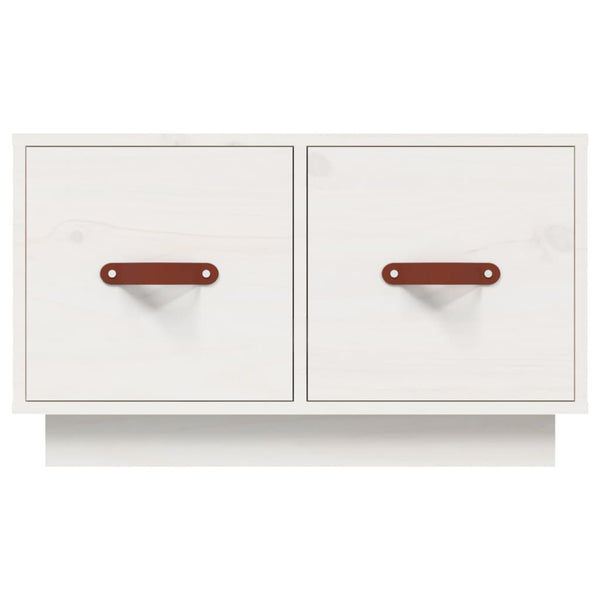 Weißer Couchtisch Kiefer Massivholz 60x53 cm