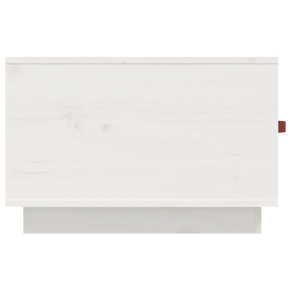 Weißer Couchtisch Kiefer Massivholz 60x53 cm