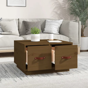 Couchtisch Kiefer Massivholz Honigbraun 60x53 cm