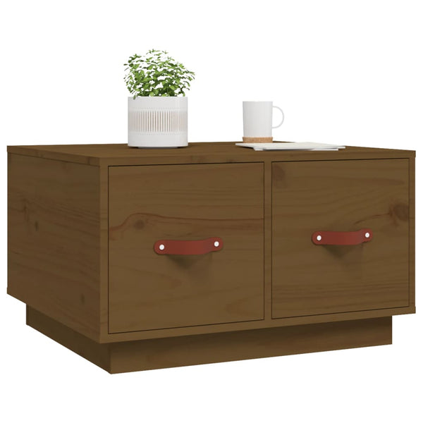 Couchtisch Kiefer Massivholz Honigbraun 60x53 cm