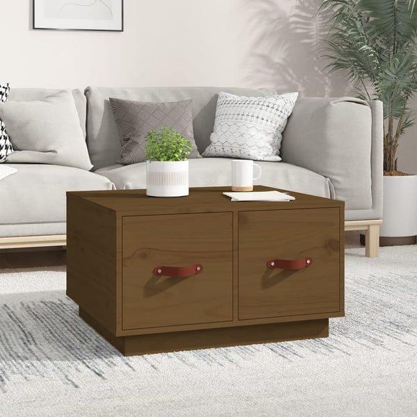 Couchtisch Kiefer Massivholz Honigbraun 60x53 cm