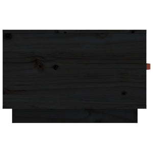 Schwarzer Couchtisch Kiefer Massivholz 60x53 cm