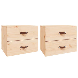 Wand-Nachttische 2er Set Kiefer 50x40 cm