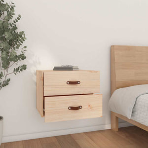 Wand-Nachttische 2er Set Kiefer 50x40 cm