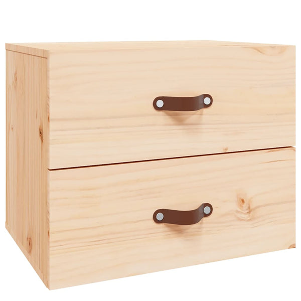 Wand-Nachttische 2er Set Kiefer 50x40 cm