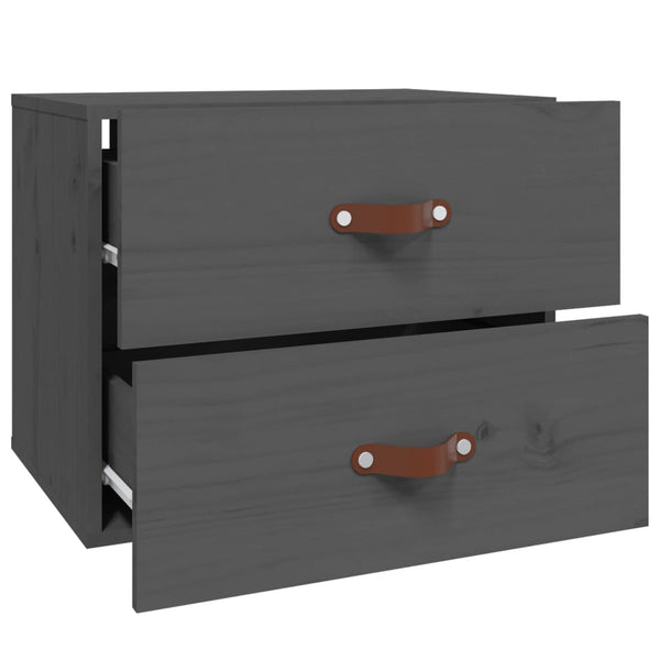 Grauer Wand-Nachttisch 50x36x40 cm