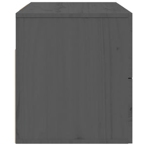 Wand-Nachttische Grau, 2er-Set