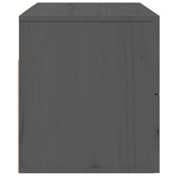 Wand-Nachttische Grau, 2er-Set
