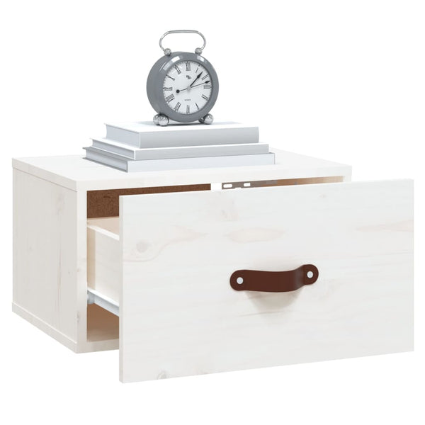 Wand-Nachttisch Weiß 40 cm