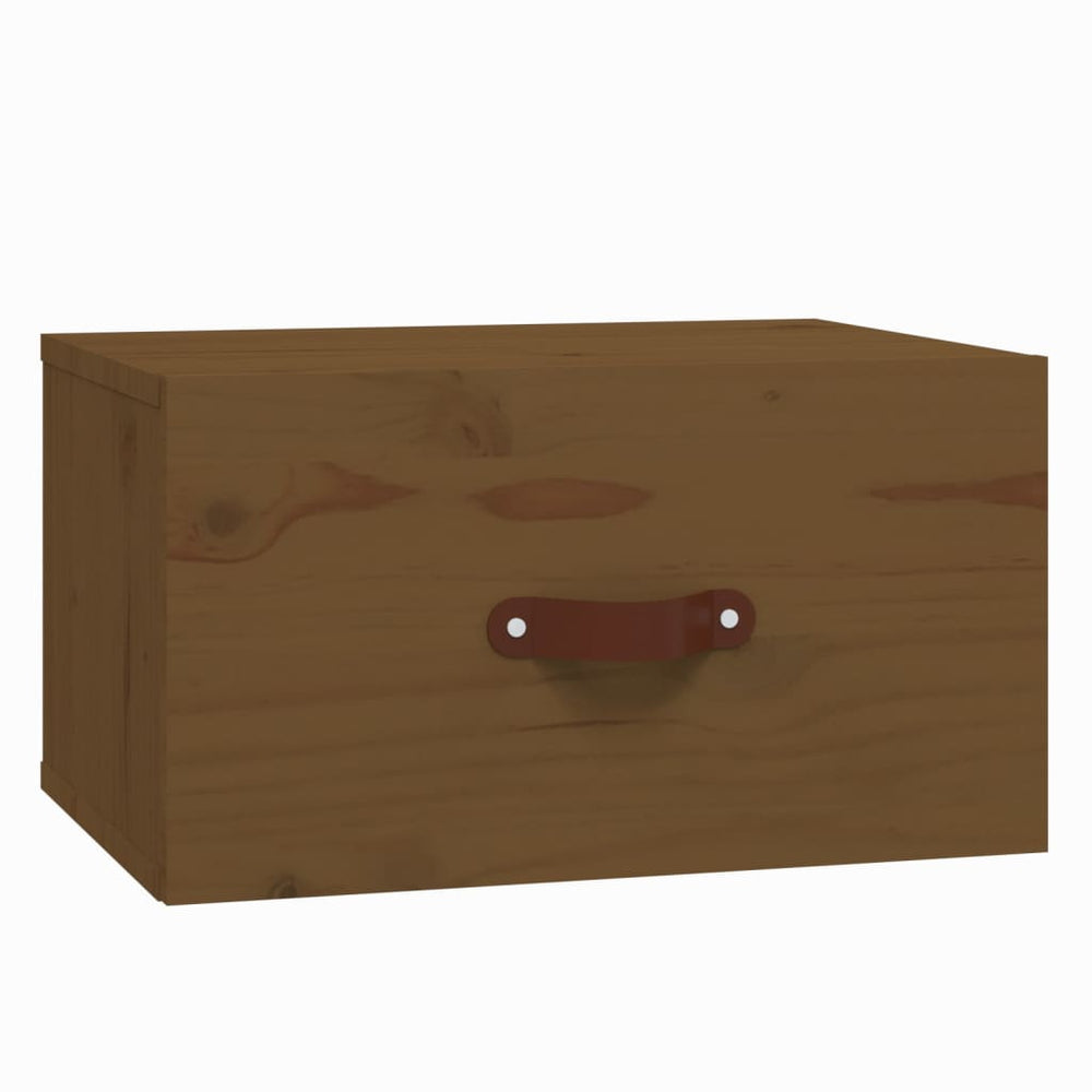 vidaXL Wall-Mounted Nightstand Honey Brown 40x29.5x22 cm
