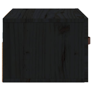 Wand-Nachttische Schwarz, 2er Set
