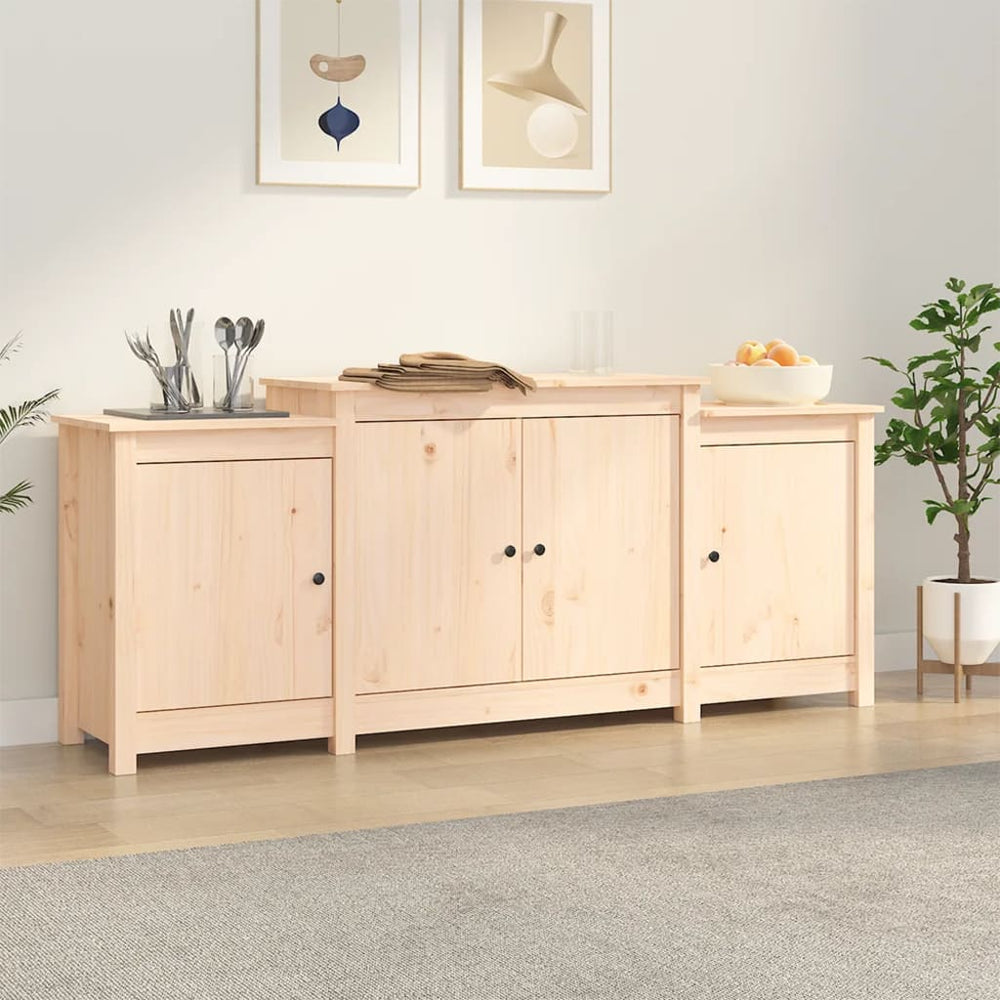 vidaXL Sideboard 164 x 37 x 68 cm Solid Pine Wood