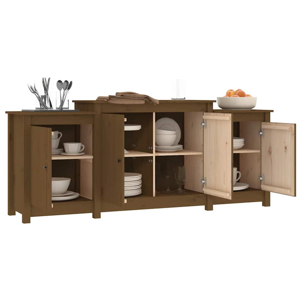 Sideboard Honigbraun 164 cm Kiefer Massivholz