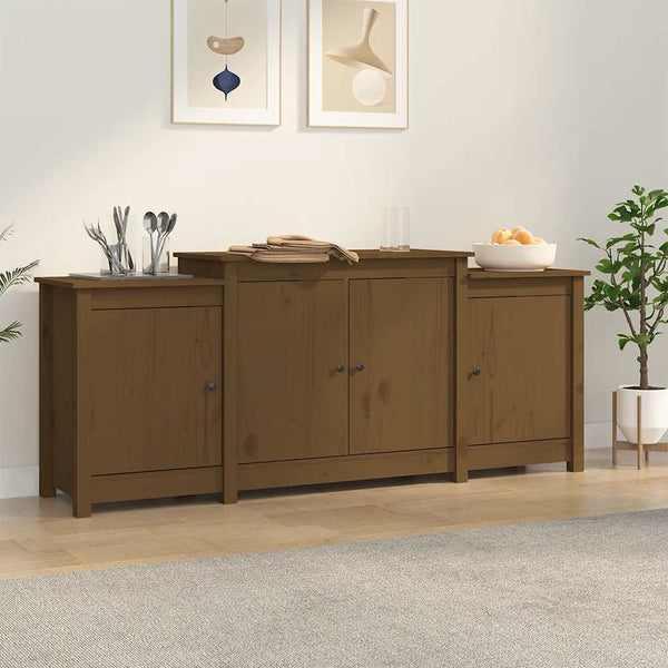 Sideboard Honigbraun 164 cm Kiefer Massivholz
