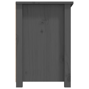 Grauer TV-Schrank Kiefer Massivholz 79 cm