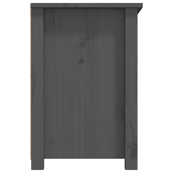 Grauer TV-Schrank Kiefer Massivholz 79 cm