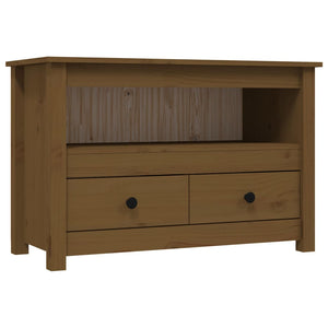 TV-Schrank Honigbraun Kiefer Massivholz 79 cm