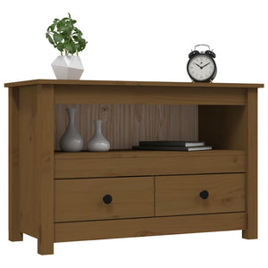 TV-Schrank Honigbraun Kiefer Massivholz 79 cm