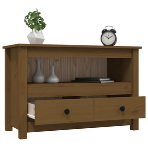 TV-Schrank Honigbraun Kiefer Massivholz 79 cm