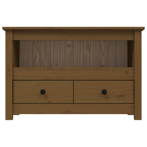 TV-Schrank Honigbraun Kiefer Massivholz 79 cm