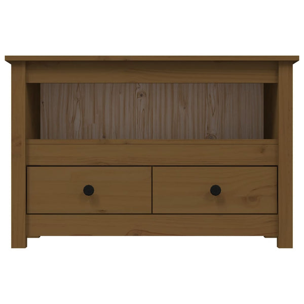 TV-Schrank Honigbraun Kiefer Massivholz 79 cm