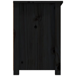Schwarzer TV-Schrank Kiefer Massivholz 79cm